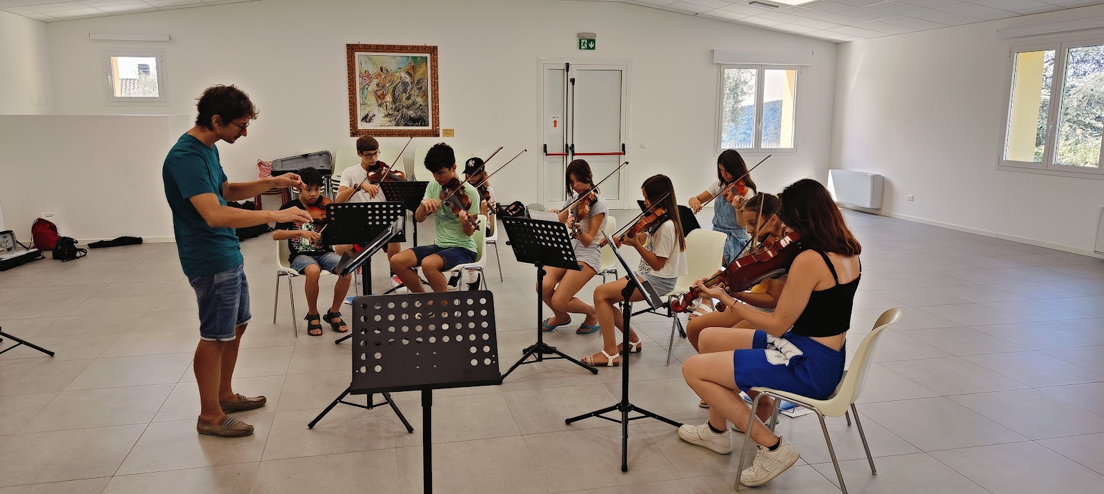 Prova d'orchestra con il direttore