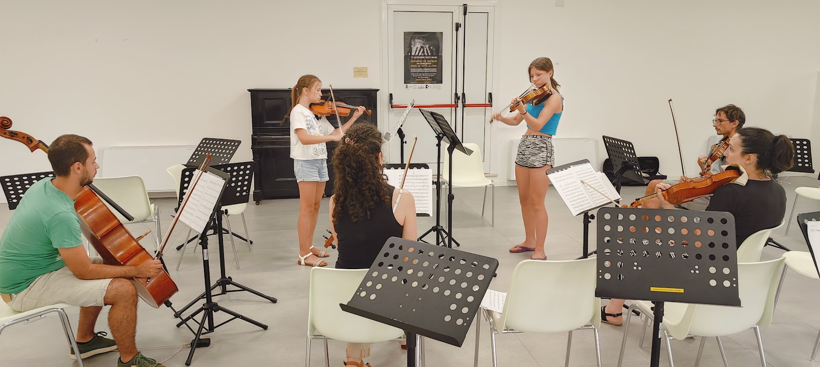 Allievi che si esibiscono